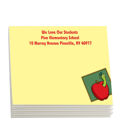 Sticky Note Pads - Apple 4" x 3" (100 sheets)