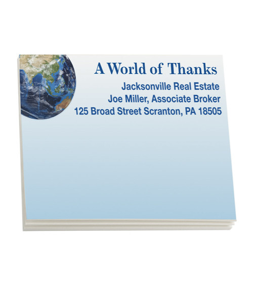 Sticky Note Pads - A World of Thanks 4" x 3" (25 sheets)