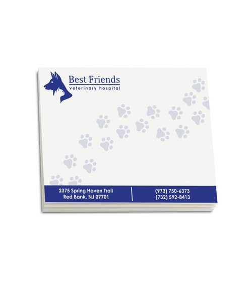 Custom Sticky Note Pads 4" x 3" (25 sheets)