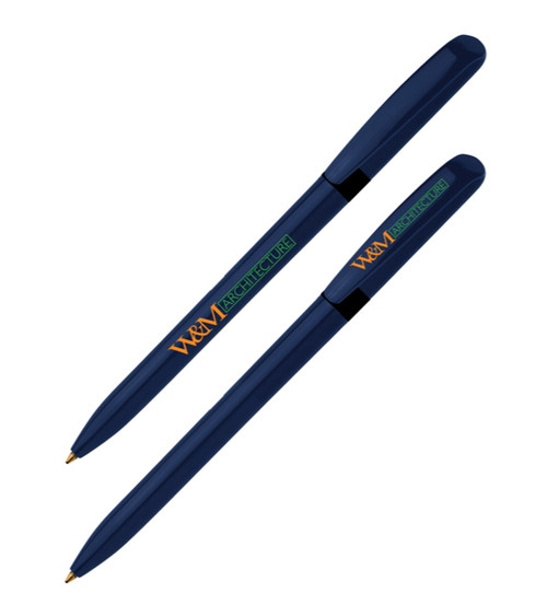 Pivo Navy Promotional Pen with Color Ring