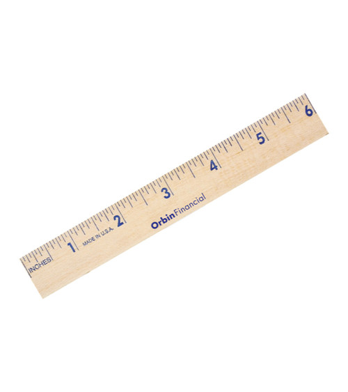 6" Natural Flat Wood Ruler