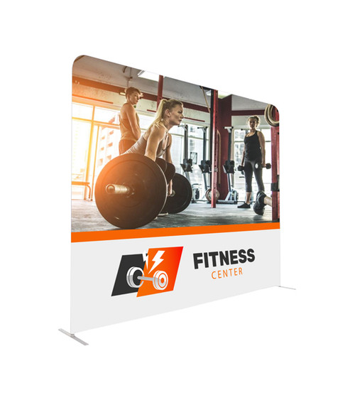 10'W x 90"H EuroFit Straight Wall Kit (Recycled Polyester Knit)