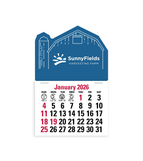 2-Color Stick Up Grid, English (14-Month) Barn