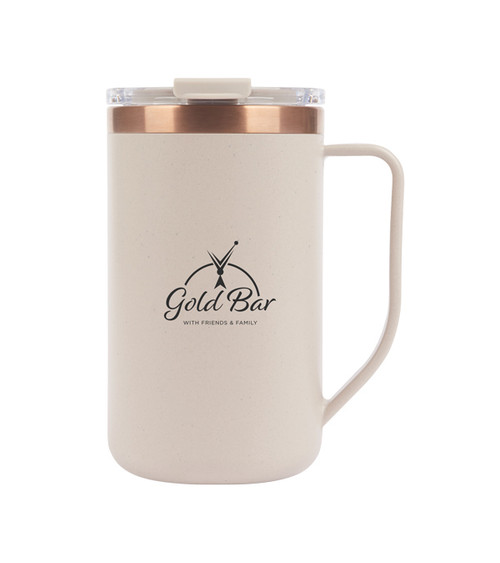 Perka® Guji 15 oz. Recycled Steel and Coffee Grounds Mug