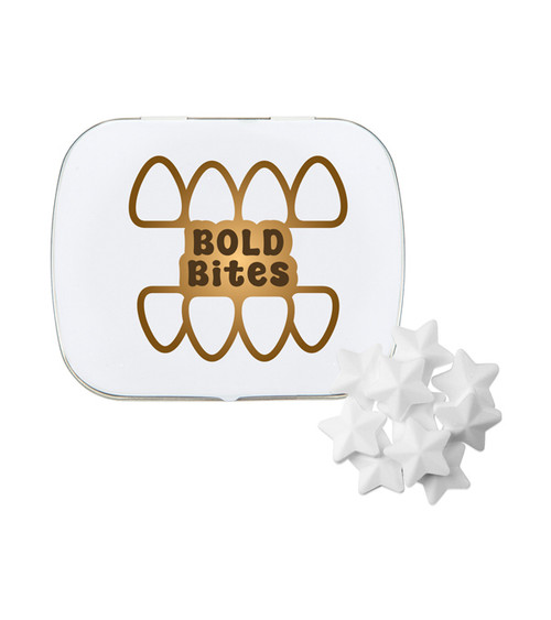 Domed Tin with Star Shaped Mints