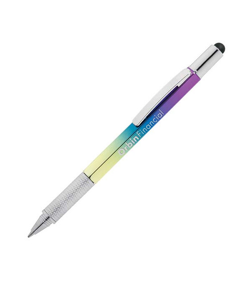 7 Function Iridescent Pen with Stylus