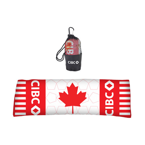 Cooling Towel in Mesh Pouch with Carabiner - Canada