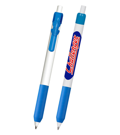 Alamo White Barrel Pen with Basketball Clip