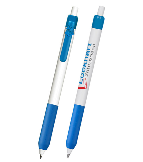 Alamo White Barrel Pen with House Clip