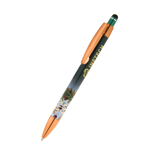 Festive Merry Christmas & Happy New Year Stylus Copper Pen