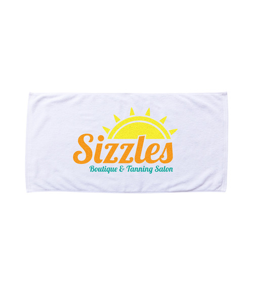 Coastal Beach Towel White
