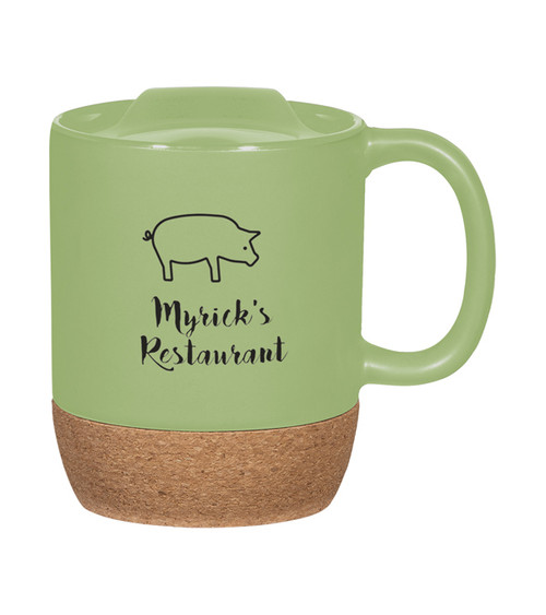 14 Oz. Cork Base Ceramic Mug