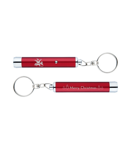 Festive Projection Flashlight Keyring