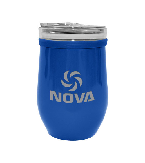 8 Oz. Glass And Stainless Steel Wine Tumbler