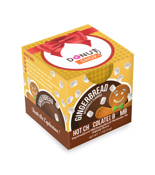 Hot Chocolate Bomb Gingerbread Flavor in Full Color Box