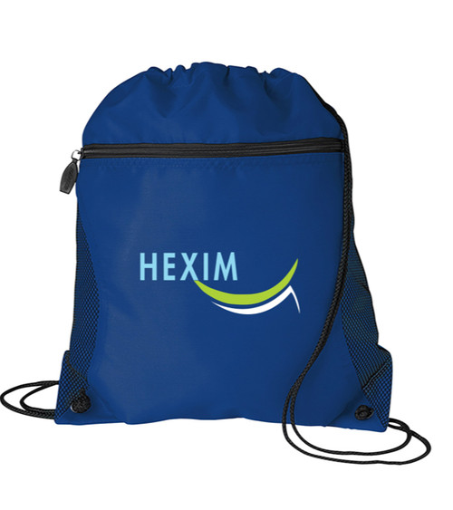 Mesh Pocket Drawstring Bag - Full Color Imprint
