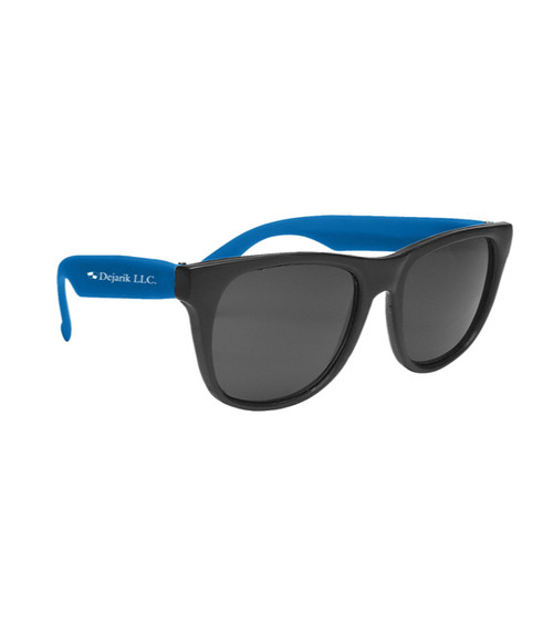 Rubberized Sunglasses With Microfiber Cloth And Pouch