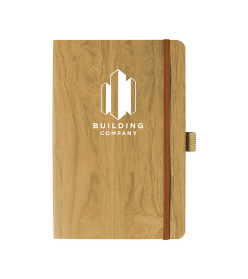 Soft Touch Wood Grain Journal - Screen Print