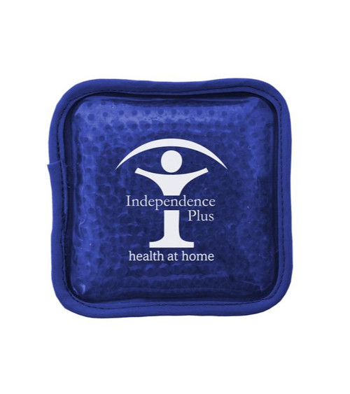 Square Plush Gel Bead Hot/Cold Pack - 1 Color Imprint