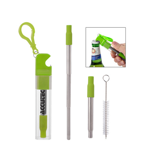 Straw Kit With Bottle Opener