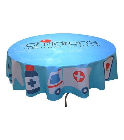 5' Round Table Cover - Full Color Imprint