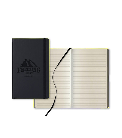 Castelli Black Laser Medio Ivory Page Lined Journal