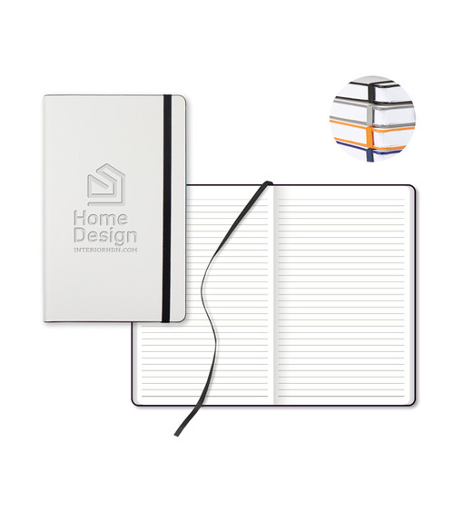 Castelli White Laser Medio White Page Lined Journal