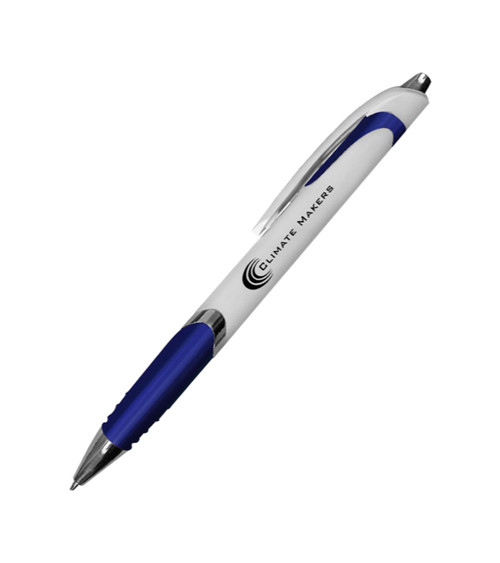 White Crest Grip Pen