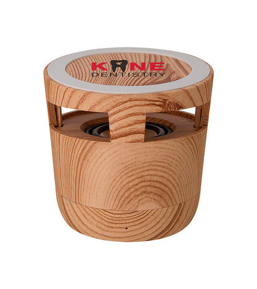 Woodgrain Wireless Charging Pad and Speaker