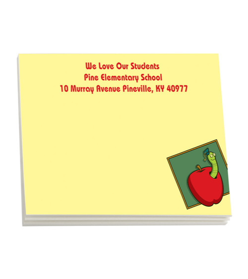 Sticky Note Pads - Apple 4" x 3" (25 sheets)