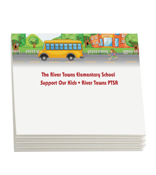 Sticky Note Pads - School Bus 4" x 3" (100 sheets)
