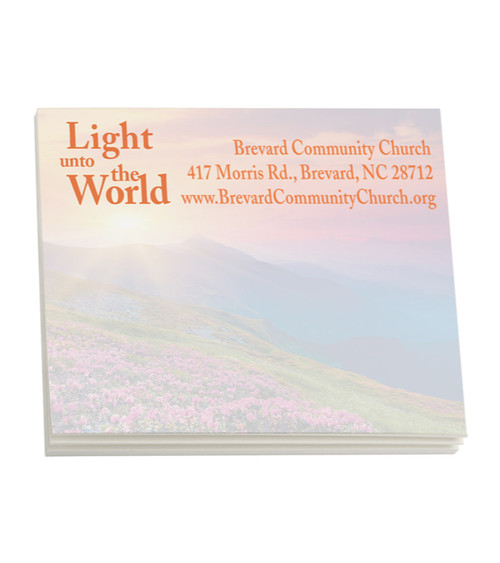 Sticky Note Pads - Light unto the World 4" x 3" (25 sheets)