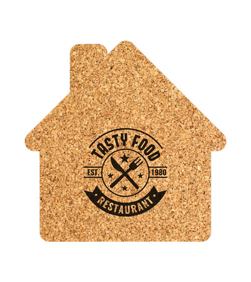 House-Shaped Cork Coasters