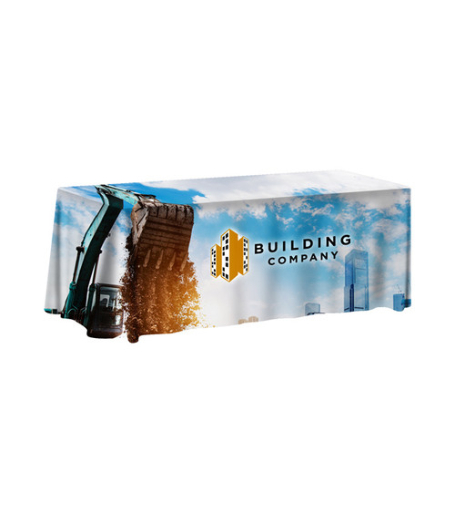 8-ft. Non-Fitted Table Cover Multi-Panel Print, Full Bleed or Custom Fabric Color