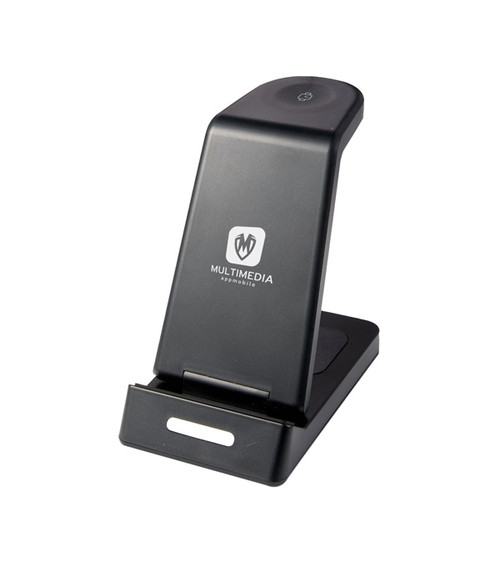 TriCharged 3-in-1 15W Wireless Charging Stand - 1 Color