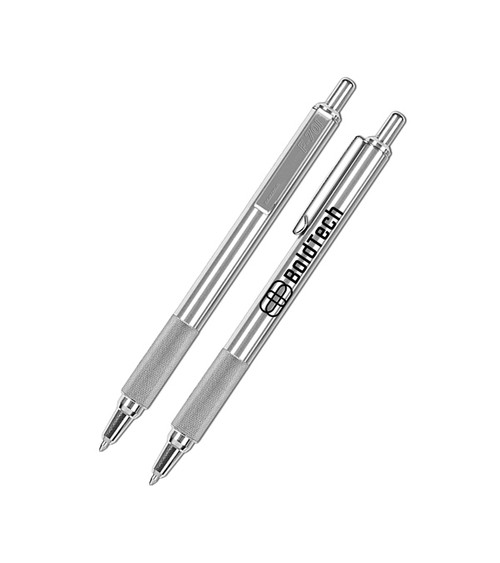 Zebra F-701 Stainless Steel Retractable Ball Point Pen with Fine Point