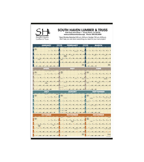 Time Management Span-A-Year Calendar (Non-Laminated)