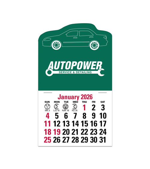 2-Color Stick Up Grid, English (14-Month) Car Shape