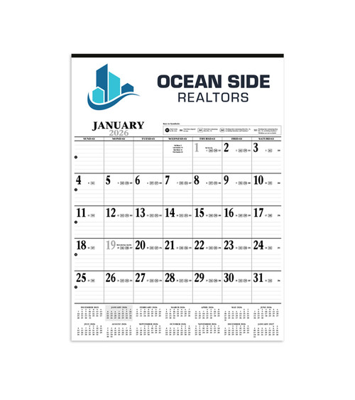 2-Color Stick Up Grid, English (14-Month) Grocery Bag