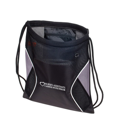 Nursing Assistants Mesh Drawstring Backpack