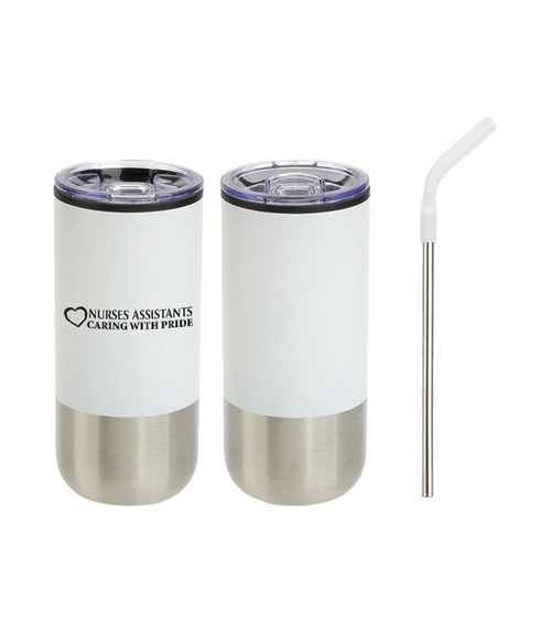 Nursing Assistants Stainless Steel Tumbler with Straw