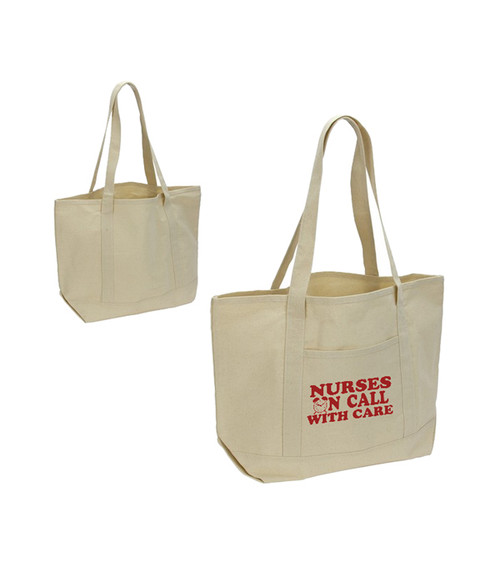 Nurses On Call With Care Cotton Tote Bag