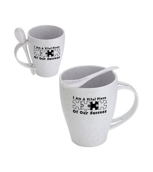 Vital Piece of Our Success Sip 'N Stir Bamboo Mug with Spoon