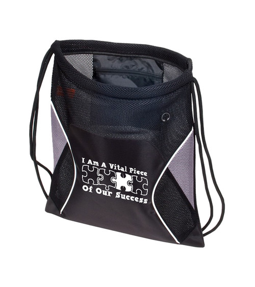 Vital Piece of Our Success Mesh Drawstring Backpack