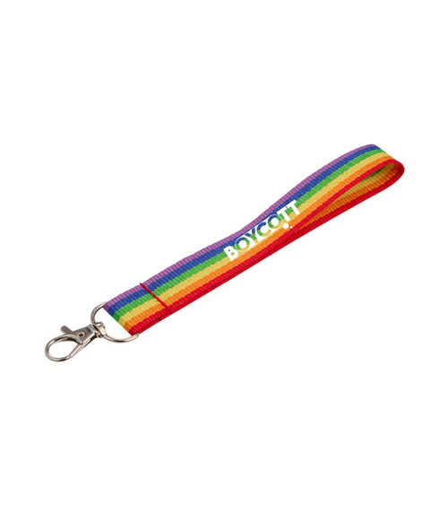 Recycled Rainbow Wrist Lanyard