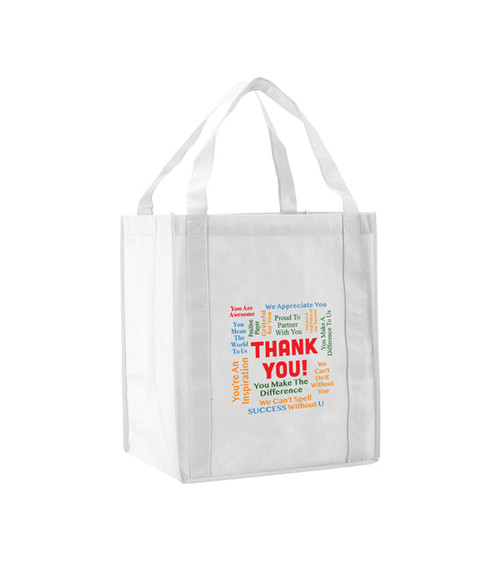 Words of Praise Thank you Non-Woven Grocery Tote