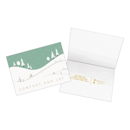 Classic Snow Hills Holiday Card