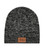 Knit Beanie With Leather Tag