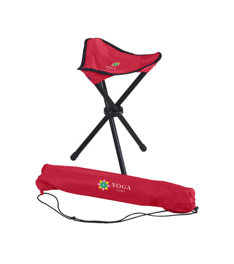 Folding Tripod Stool with Carrying Bag - 4 Colour Imprint