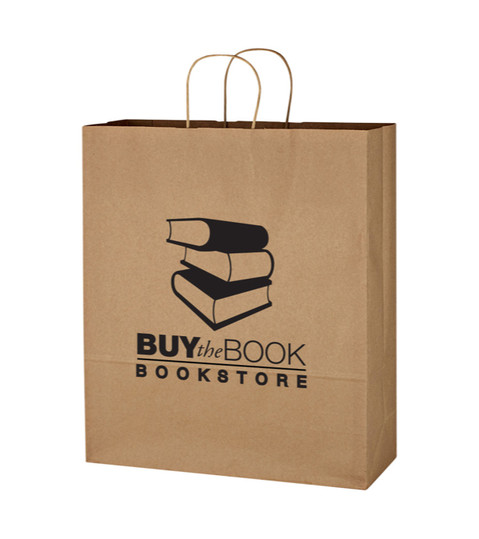 Kraft Paper Brown Shopping Bag - 16 inch x 19 inch